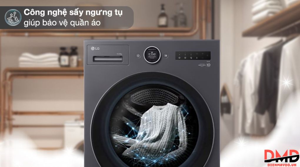 Máy giặt sấy LG Inverter 15/8 kg F2515RNTG
