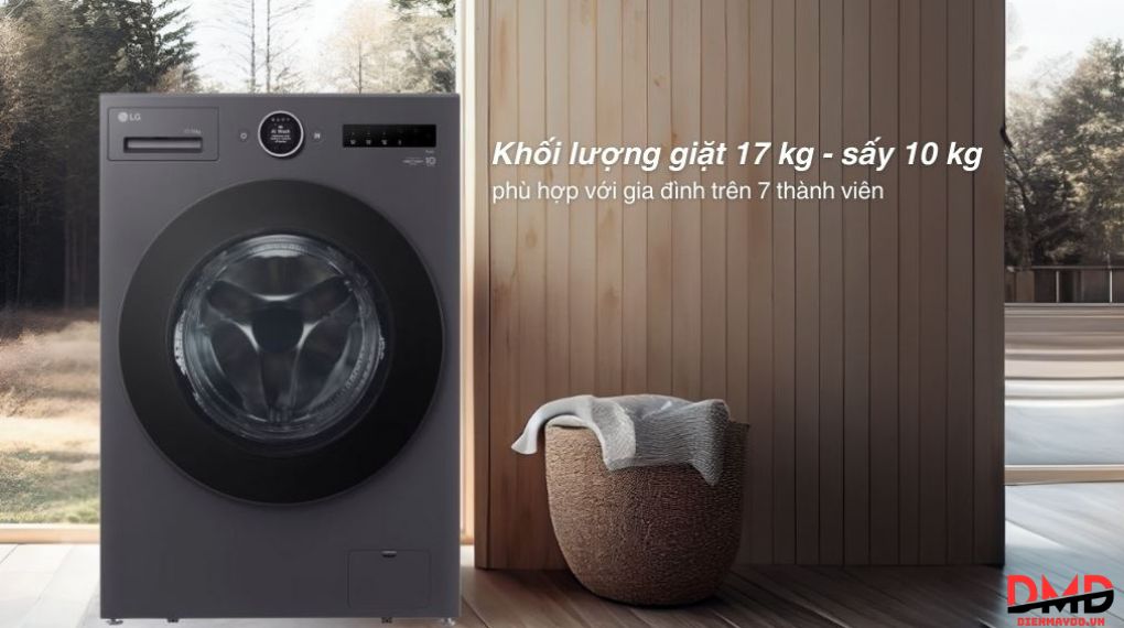 Máy giặt sấy LG Inverter 17/10 kg F2517RNTG