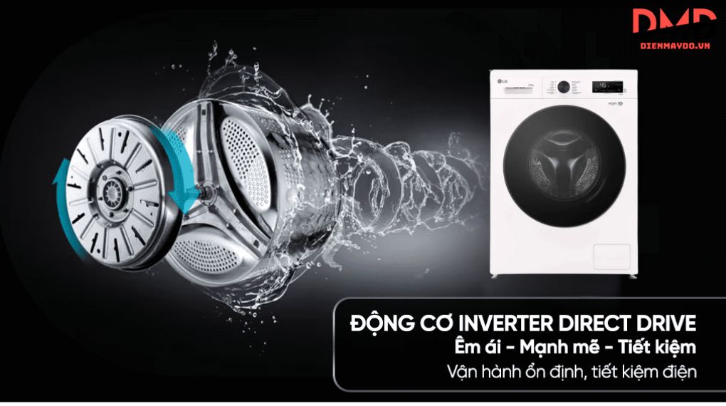 Máy giặt sấy LG Inverter 9/5 kg FB1209D5W