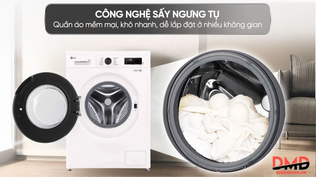 Máy giặt sấy LG Inverter 9/5 kg FB1209D5W