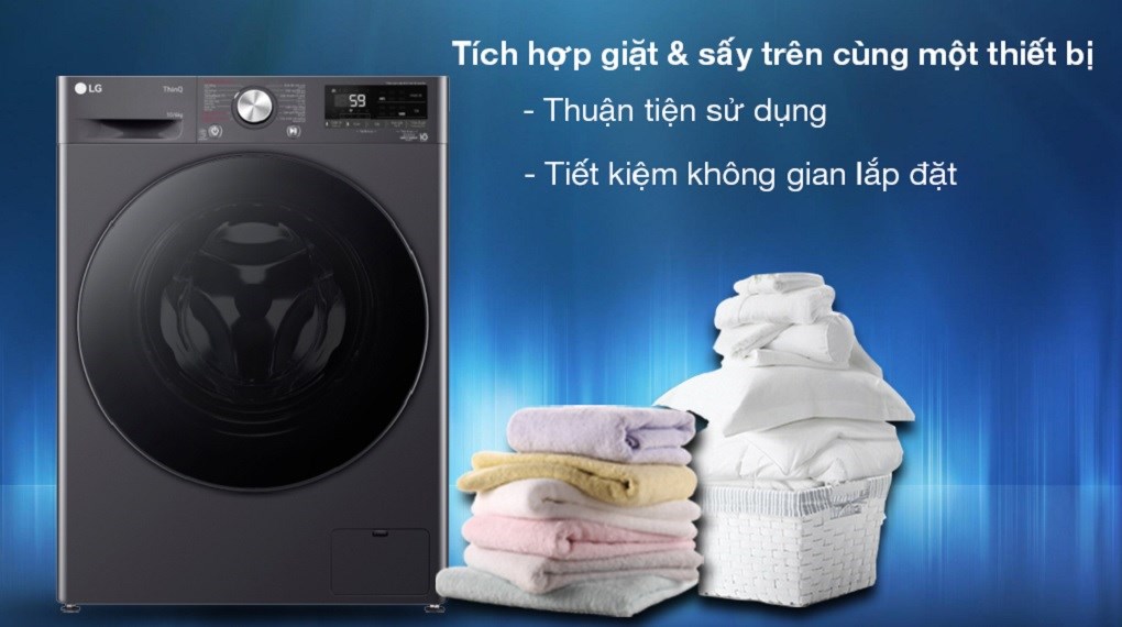 Máy giặt sấy LG Inverter giặt 10 kg sấy 6 kg FV1410D4M1