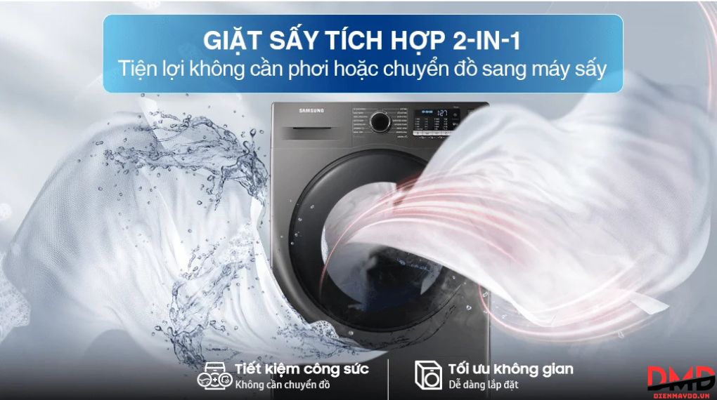Máy giặt sấy Samsung Inverter 10/6 kg WD10HG4U04BBSV