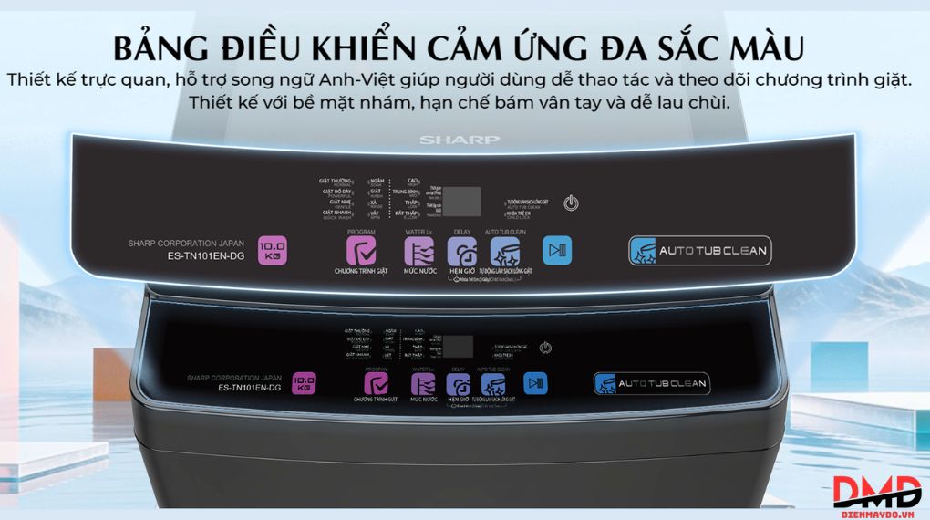 Máy giặt Sharp 10 kg ES-TN101EN-DG