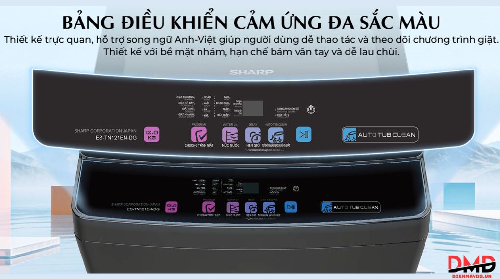 Máy giặt Sharp 12 kg ES-TN121EN-DG