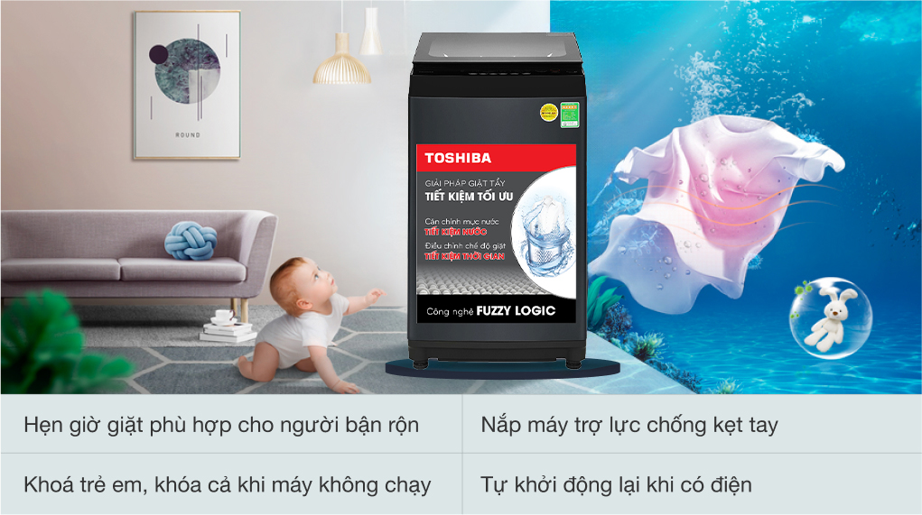 Máy giặt Toshiba 8 kg AW-M905BV(MK)