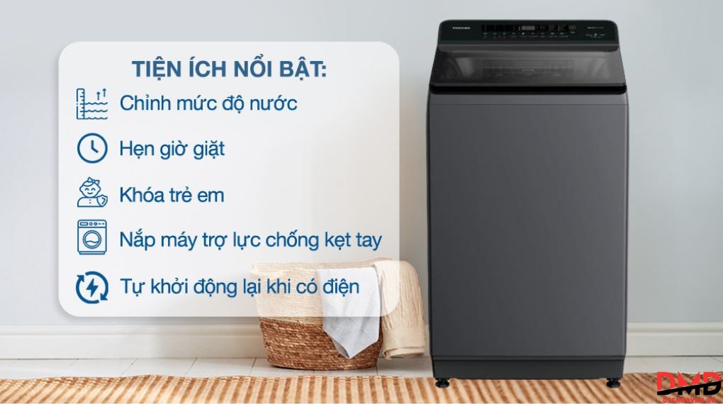 Máy giặt Toshiba Inverter 12 kg AW-T26D1300TV (MG)