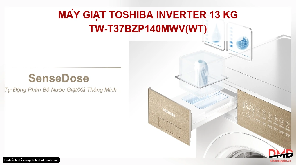 Máy giặt Toshiba Inverter 13 kg TW-T37BZP140MWV(WT)