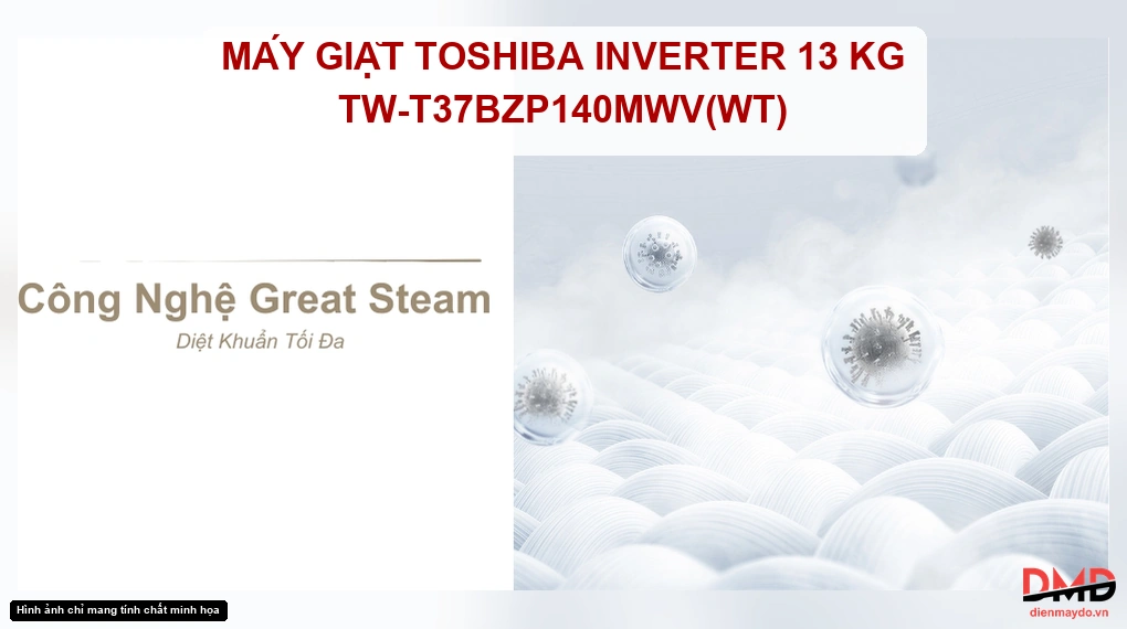 Máy giặt Toshiba Inverter 13 kg TW-T37BZP140MWV(WT)