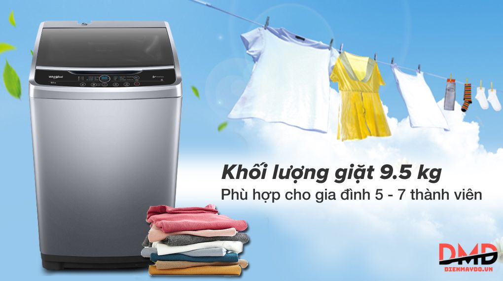 Máy giặt Whirlpool 9.5 kg VWVC9502FS