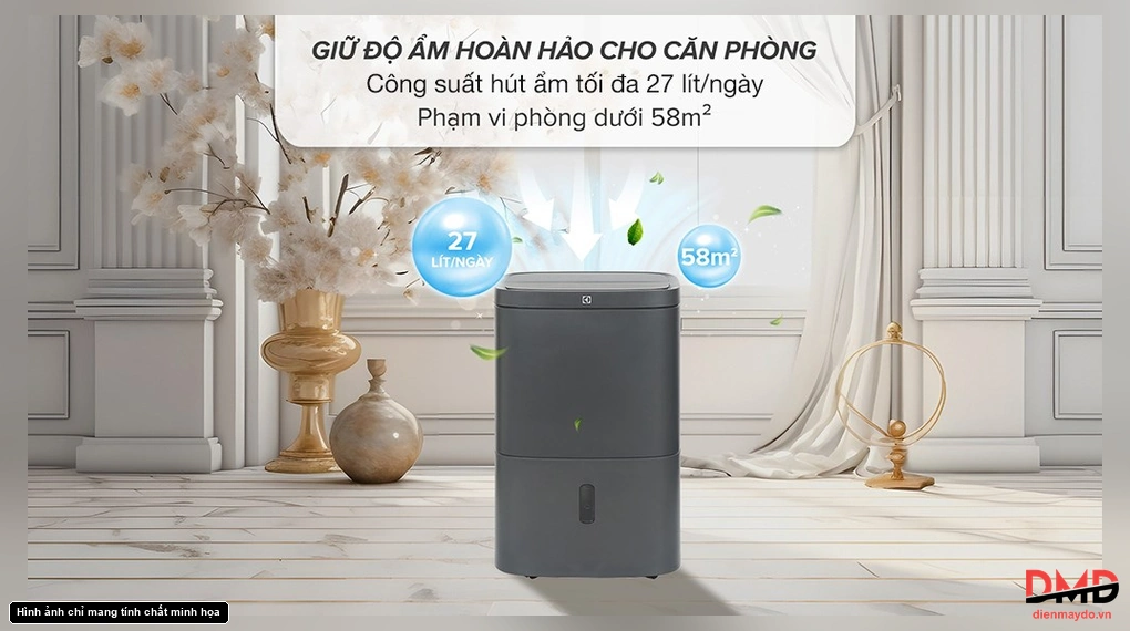 Máy hút ẩm kết hợp lọc không khí Electrolux UltimateHome 700 EDH14TRBD2 27 lít