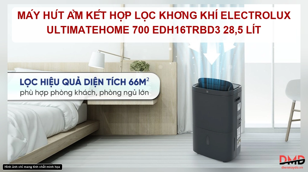 Máy hút ẩm kết hợp lọc không khí Electrolux UltimateHome 700 EDH16TRBD3 28,5 lít