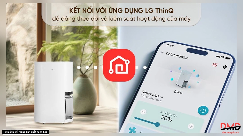 Máy hút ẩm LG Dual Inverter DD23GMWE1.ABAE 40 lít