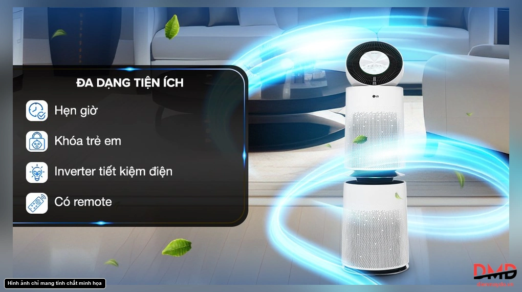 Máy lọc không khí 2 tầng LG PuriCare AS10GDWH0.ABAE 70W