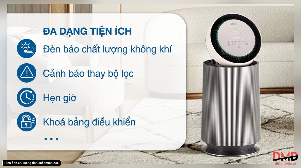 Máy lọc không khí LG 360 Độ Alpha 1 tầng AS65GDBY0