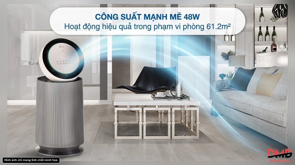 Máy lọc không khí LG 360 Độ Alpha 1 tầng AS65GDBY0