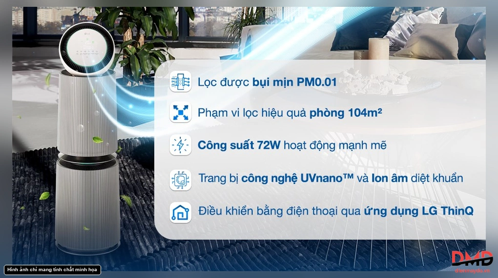 Máy lọc không khí LG 360 Độ Alpha 2 tầng AS10GDBY0