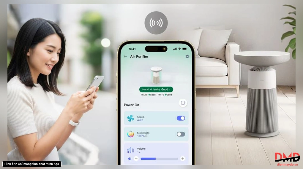 Máy lọc không khí LG kèm loa PuriCare Aero Speaker AS20GSHU0.ABAE