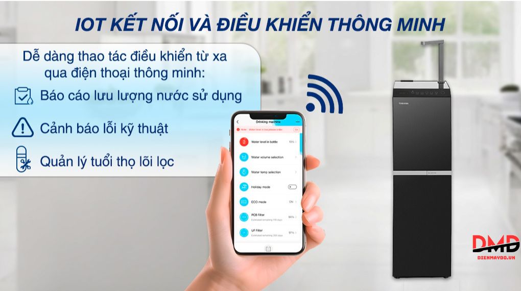 Máy lọc nước RO nóng lạnh Hydrogen Toshiba TWP-W2396SVN(M) 10 lõi