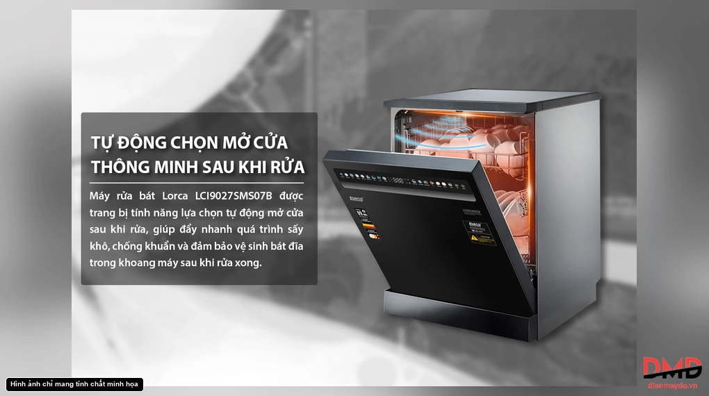 Máy rửa bát 16 bộ 3 giàn Lorca LCI 9027SM07B