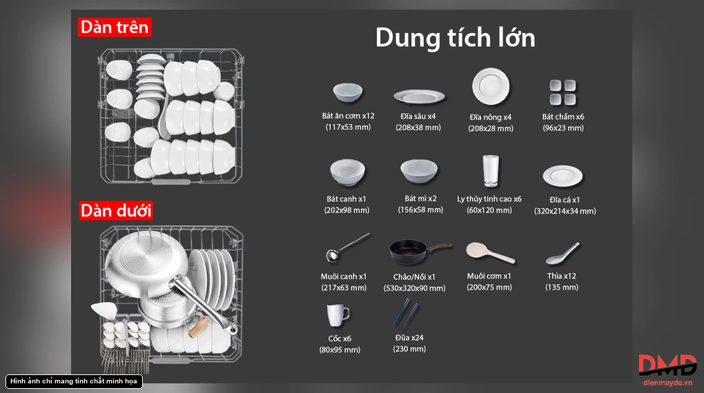 Máy rửa bát 8 bộ Lorca LC 6067DAN LUX