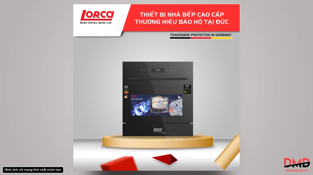 Máy rửa bát 8 bộ Lorca LC 6067DAN LUX