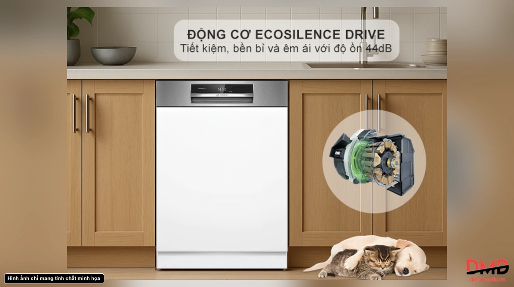 Máy rửa bát bán âm Bosch SMI8ZDS81T