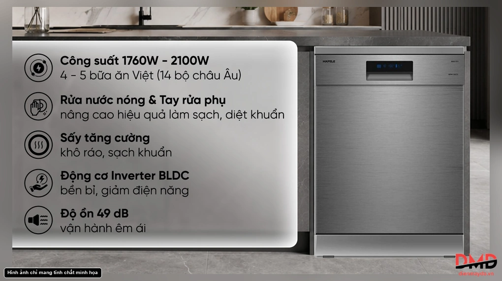 Máy rửa bát độc lập Hafele HDW-F602TS