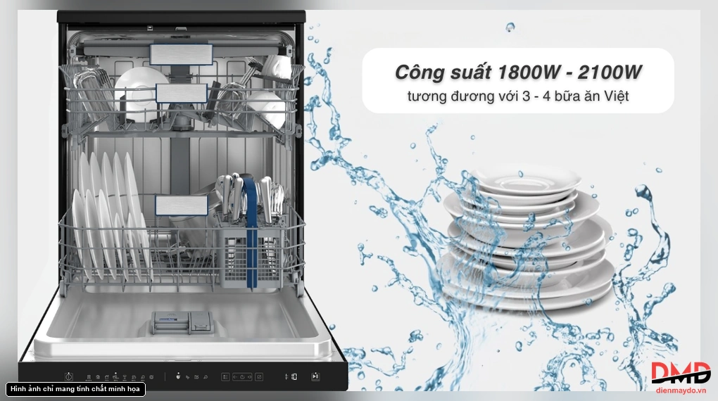 Máy rửa bát độc lập Hitachi HDF-F158CVGB