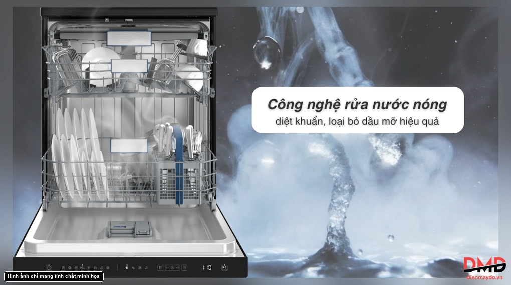 Máy rửa bát độc lập Hitachi HDF-F158CVGB
