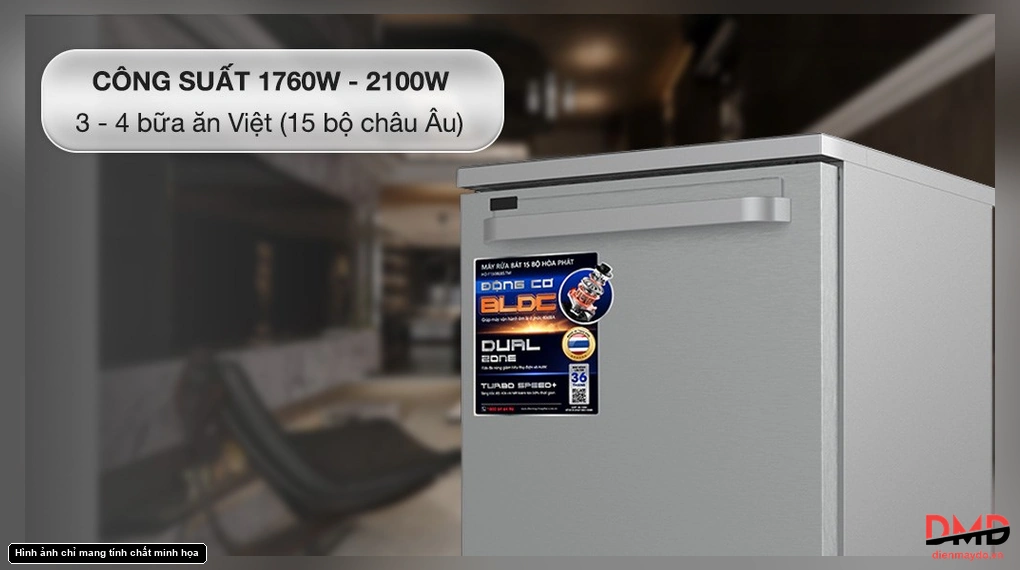 Máy rửa bát độc lập Hòa Phát F1508EBS