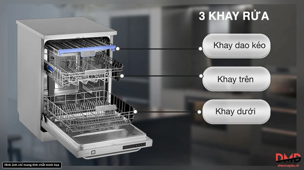 Máy rửa bát độc lập Hòa Phát F1508EBS