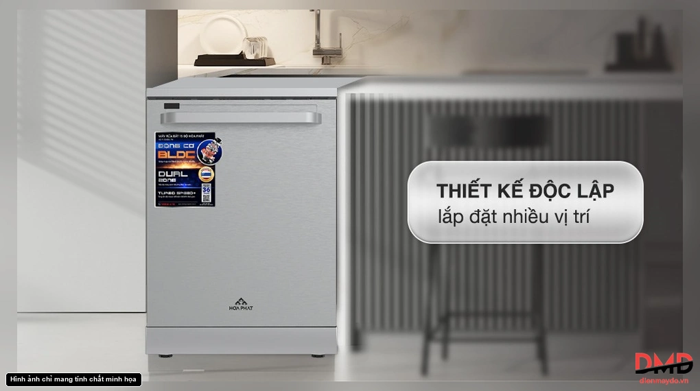 Máy rửa bát độc lập Hòa Phát F1508EBS
