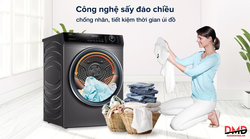 Máy sấy bơm nhiệt Aqua 10 kg AQH-H1000H PS