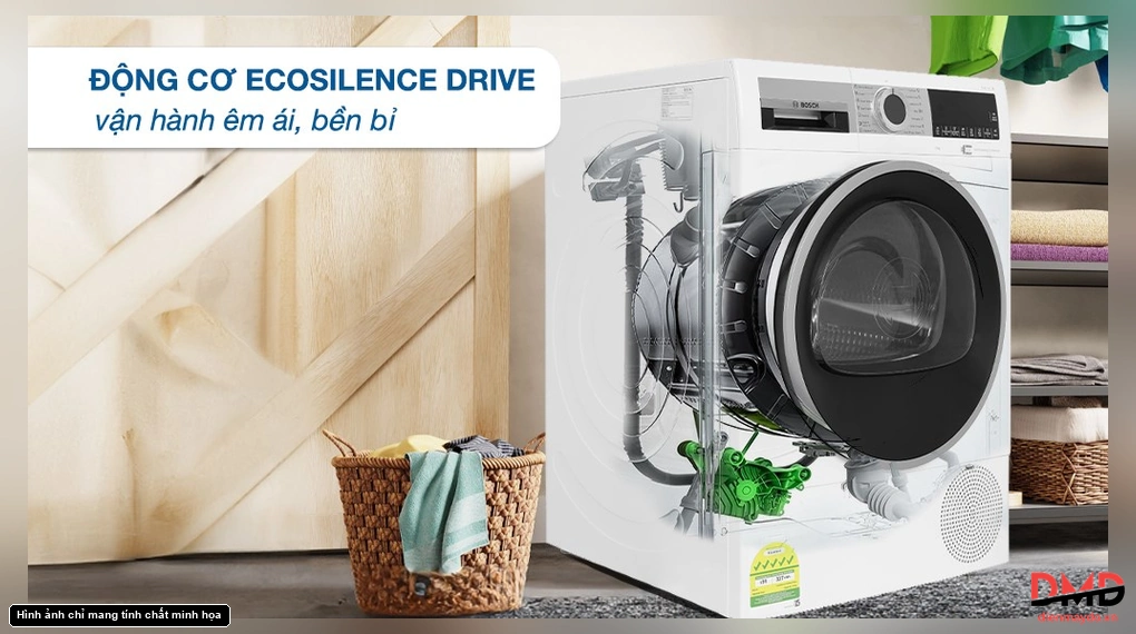 Máy sấy bơm nhiệt Bosch 10 kg WQG25302SG