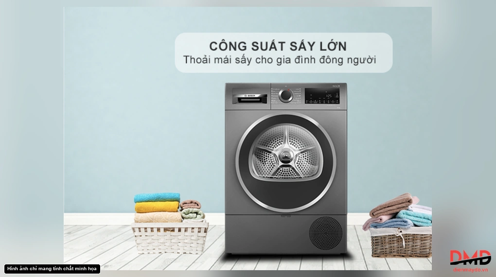 Máy sấy bơm nhiệt Bosch 10 kg WQG25303SG