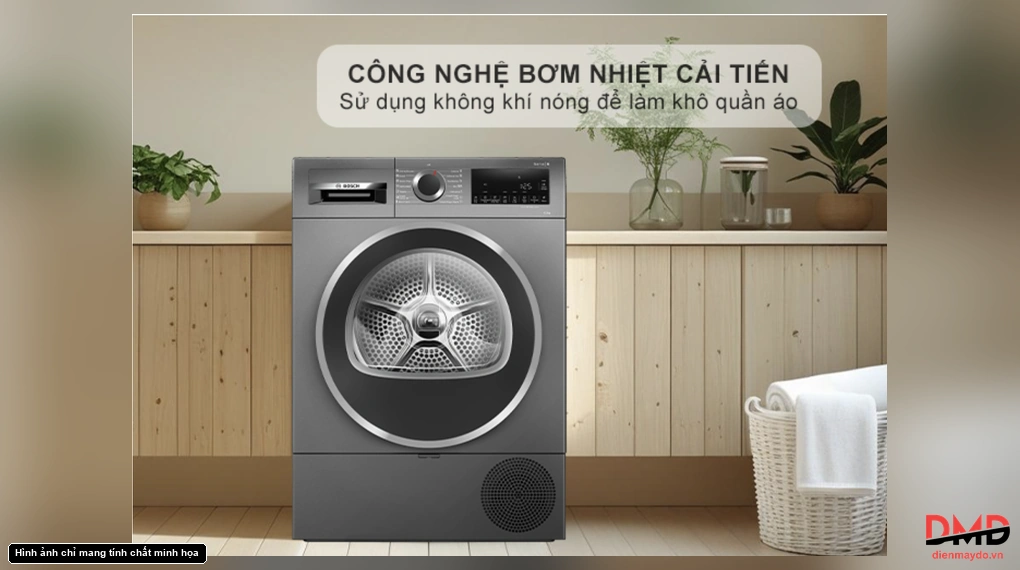 Máy sấy bơm nhiệt Bosch 10 kg WQG25303SG