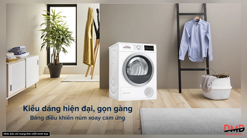 Máy sấy bơm nhiệt Bosch 9 kg WQG24200SG