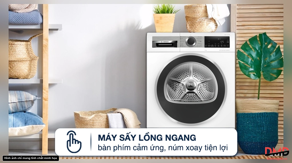 Máy sấy bơm nhiệt Bosch 9 kg WQG24570SG