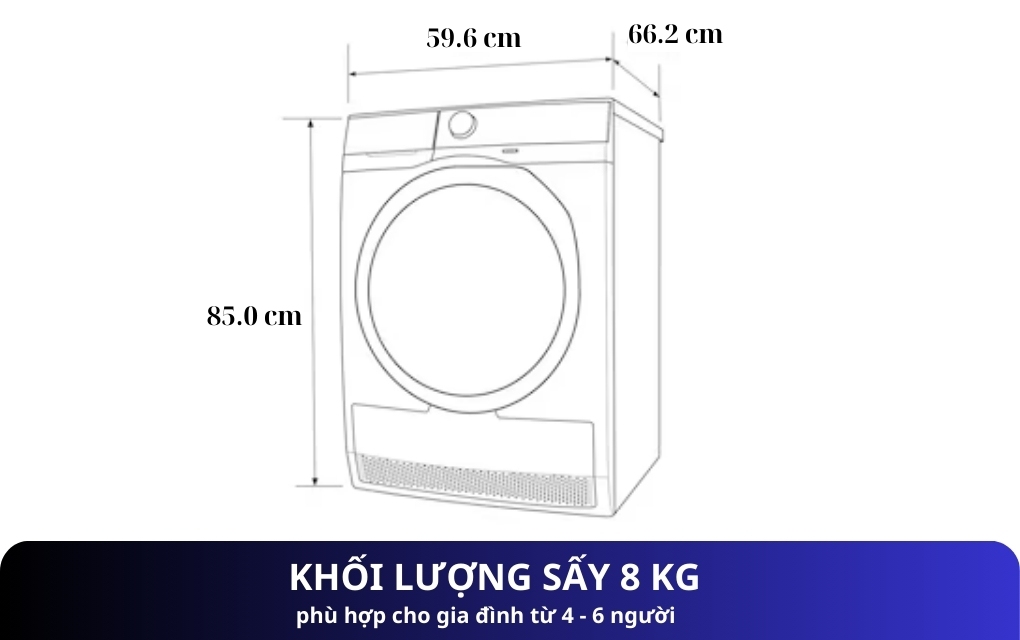Máy sấy bơm nhiệt Electrolux 8 kg EDH803J5SC