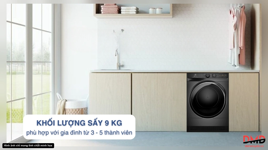 Máy sấy bơm nhiệt Electrolux 9 kg EDH902R9SC