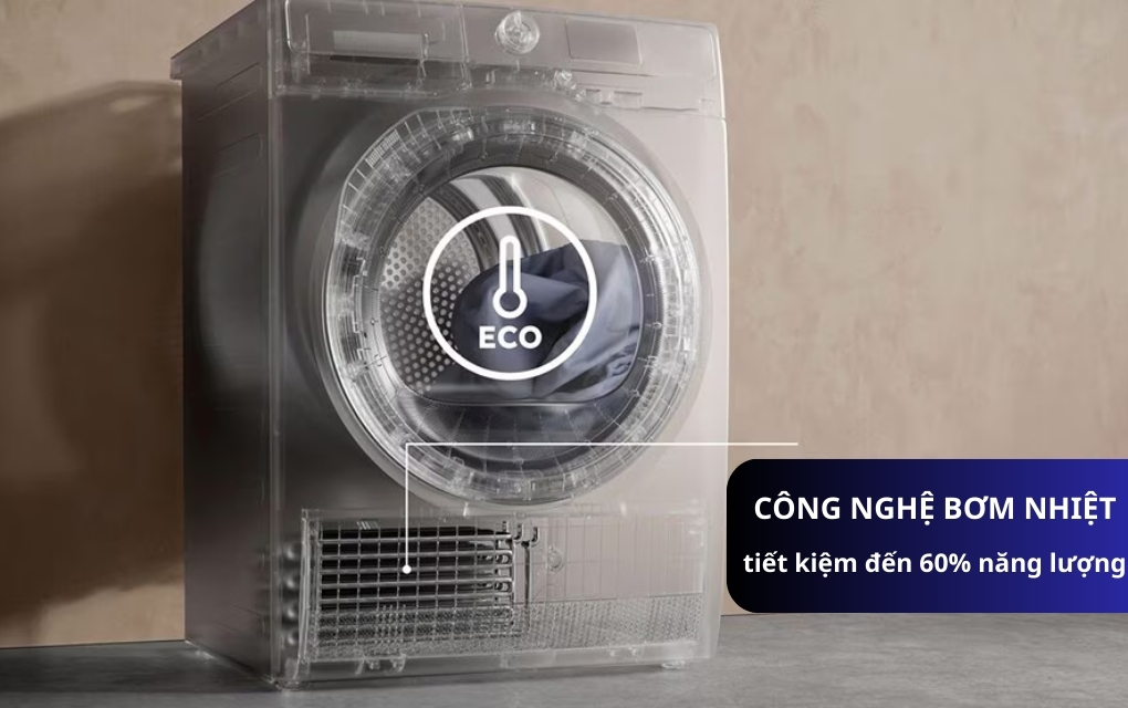 Máy sấy bơm nhiệt Electrolux 9 kg EDH903R7WC