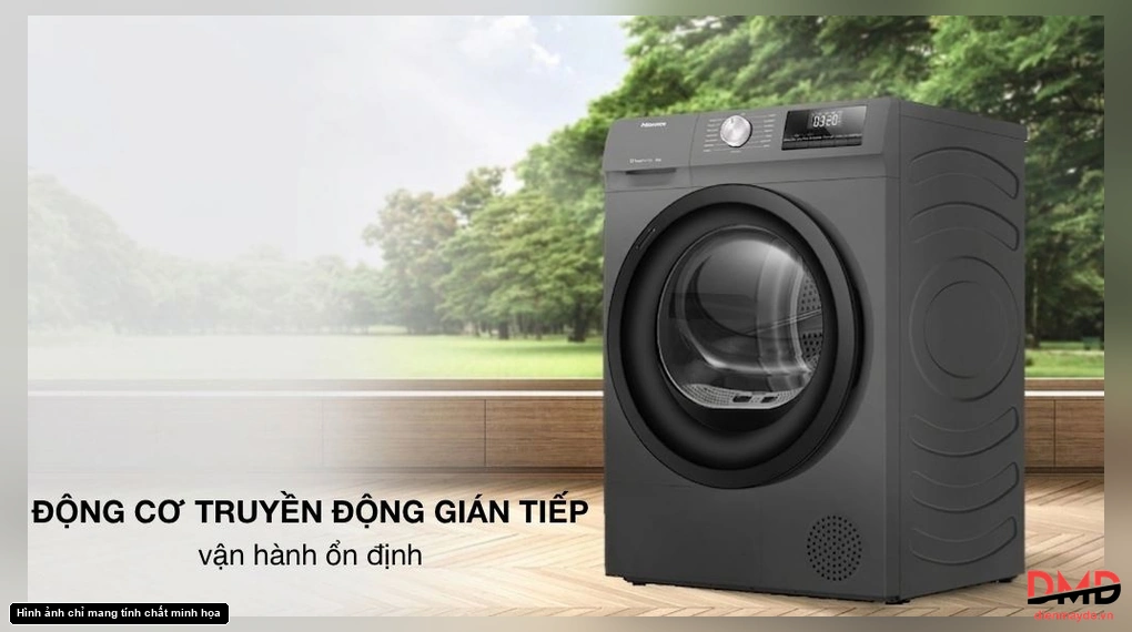 Máy sấy bơm nhiệt Hisense 8 kg DH80N1T