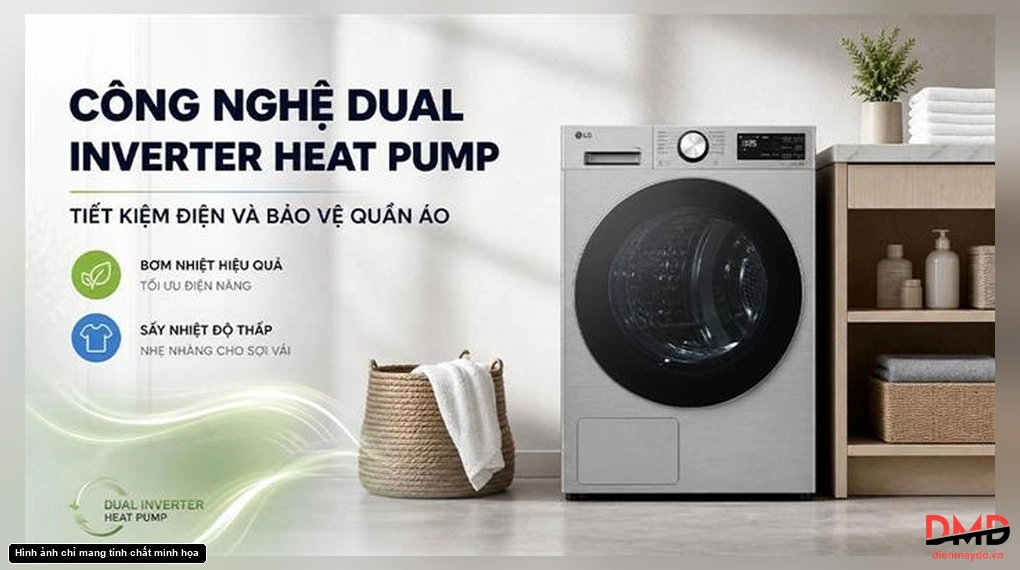 Máy sấy bơm nhiệt LG 11 kg RX11VHP5S