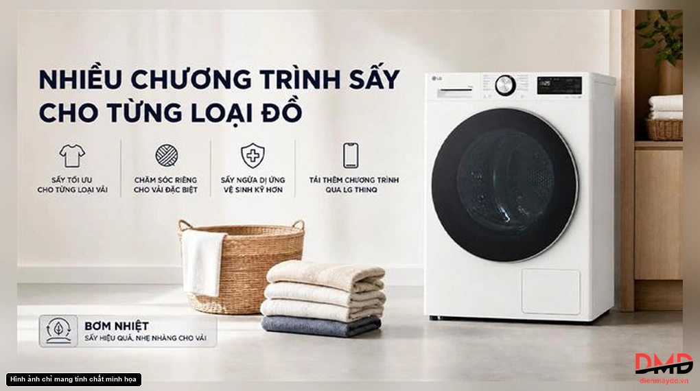 Máy sấy bơm nhiệt LG 11 kg RX11VHP5W