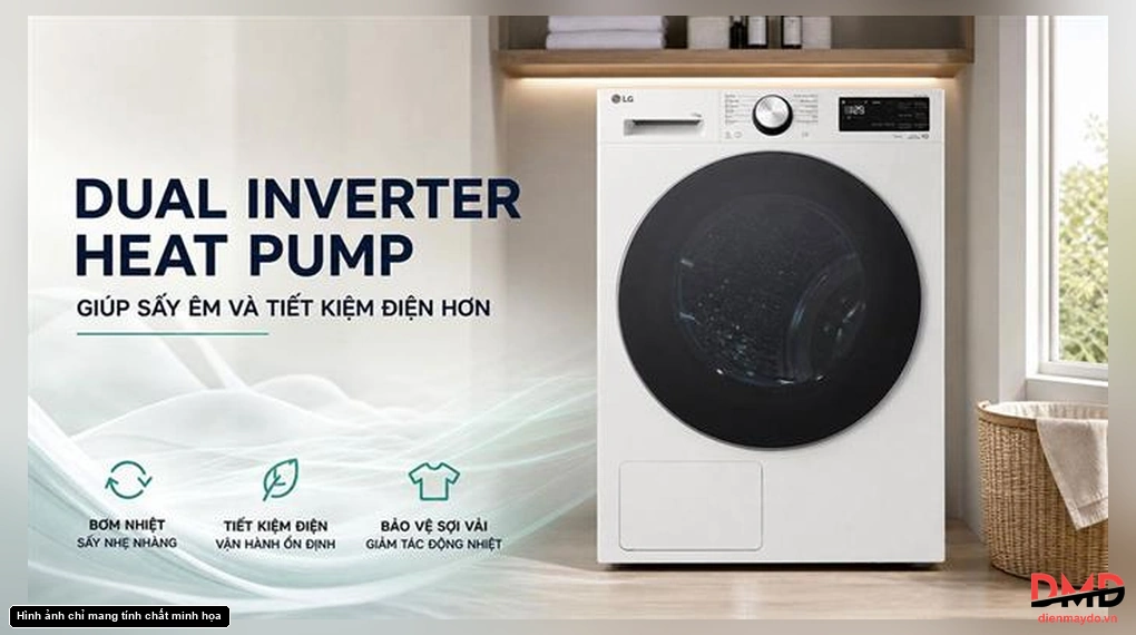 Máy sấy bơm nhiệt LG 11 kg RX11VHP5W