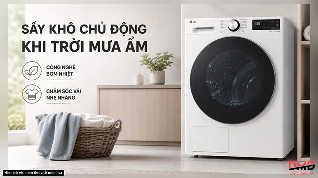 Máy sấy bơm nhiệt LG 11 kg RX11VHP5W