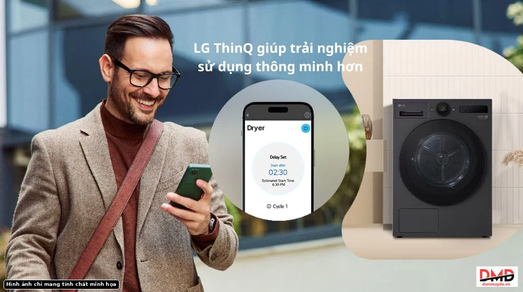 Máy sấy bơm nhiệt LG Inverter 12 kg RX12VHP3K