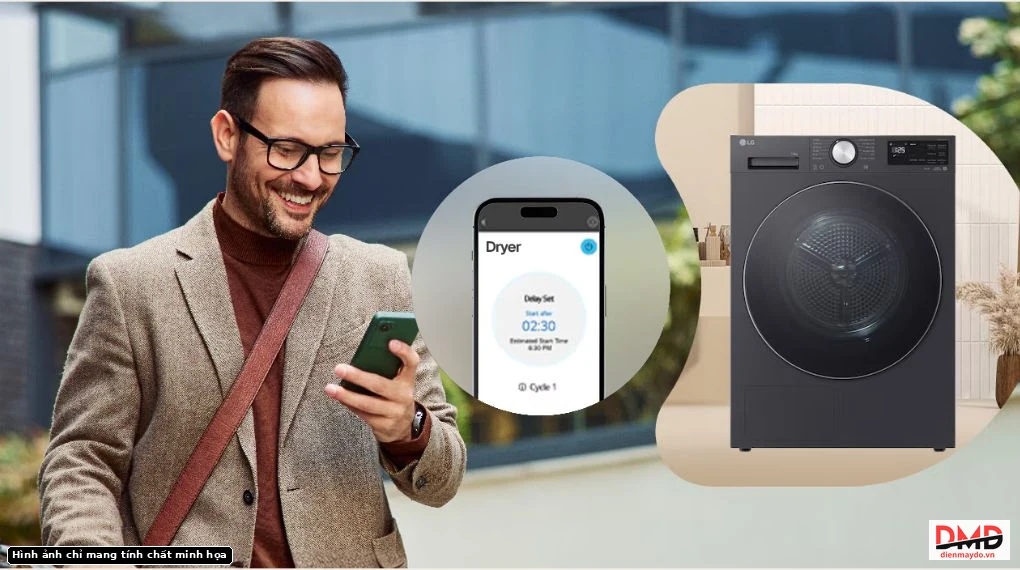 Máy sấy bơm nhiệt LG Inverter 12 kg RX12VHP5G
