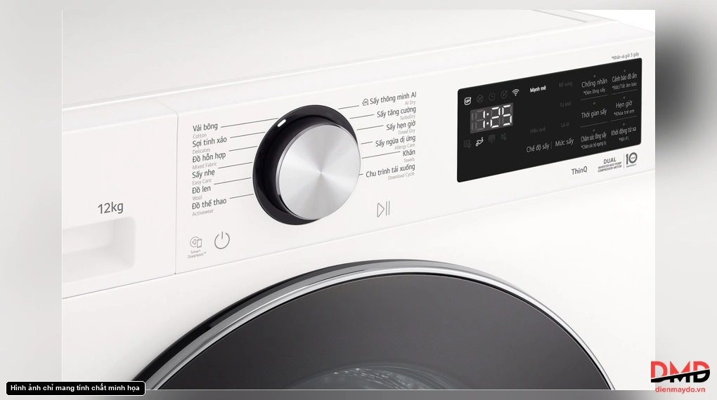 Máy sấy bơm nhiệt LG Inverter 12 kg RX12VHP5WB