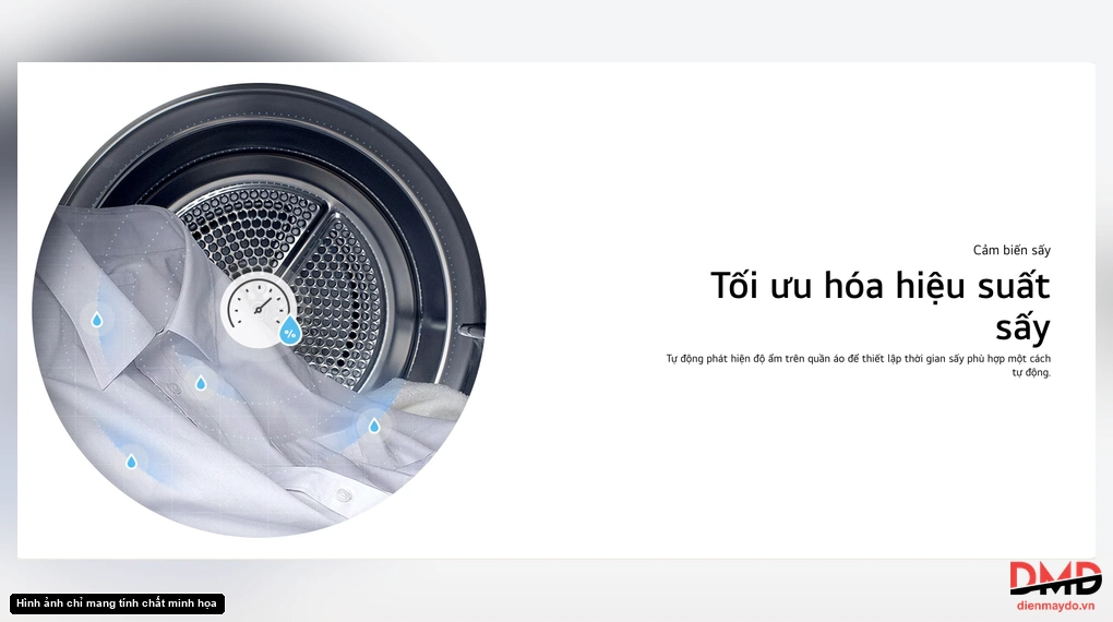 Máy sấy bơm nhiệt LG Inverter 9 kg RB09NHP5W